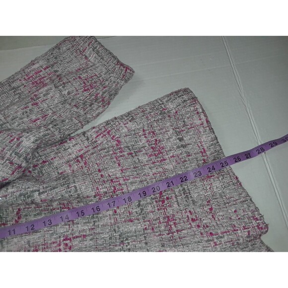 Chico's Tweed Jacket Size 3 Fringed Trim - Picture 4 of 7